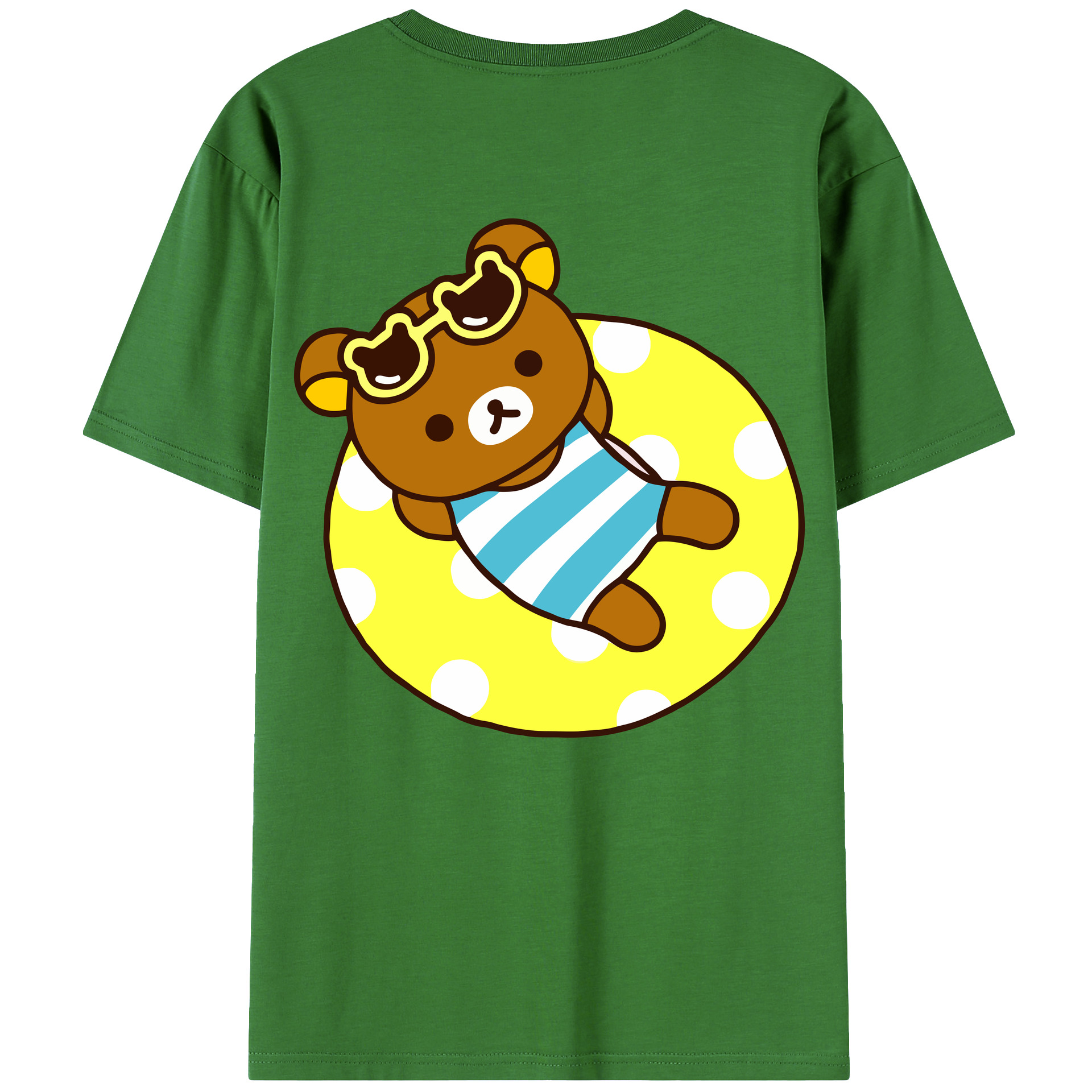 （画像用） リラックマ リラックマ キイロイトリ Rilakkuma Korilakkuma Kiiroitori レディース半袖Tシャツ(バックプリント)